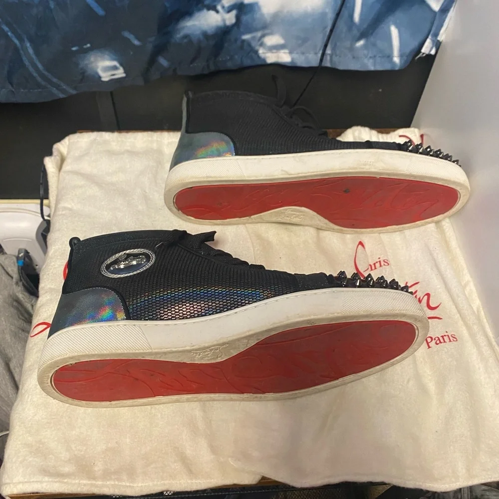 Christian Louboutin Iridescent Black Men's Sneakers - Picture 5 of 5